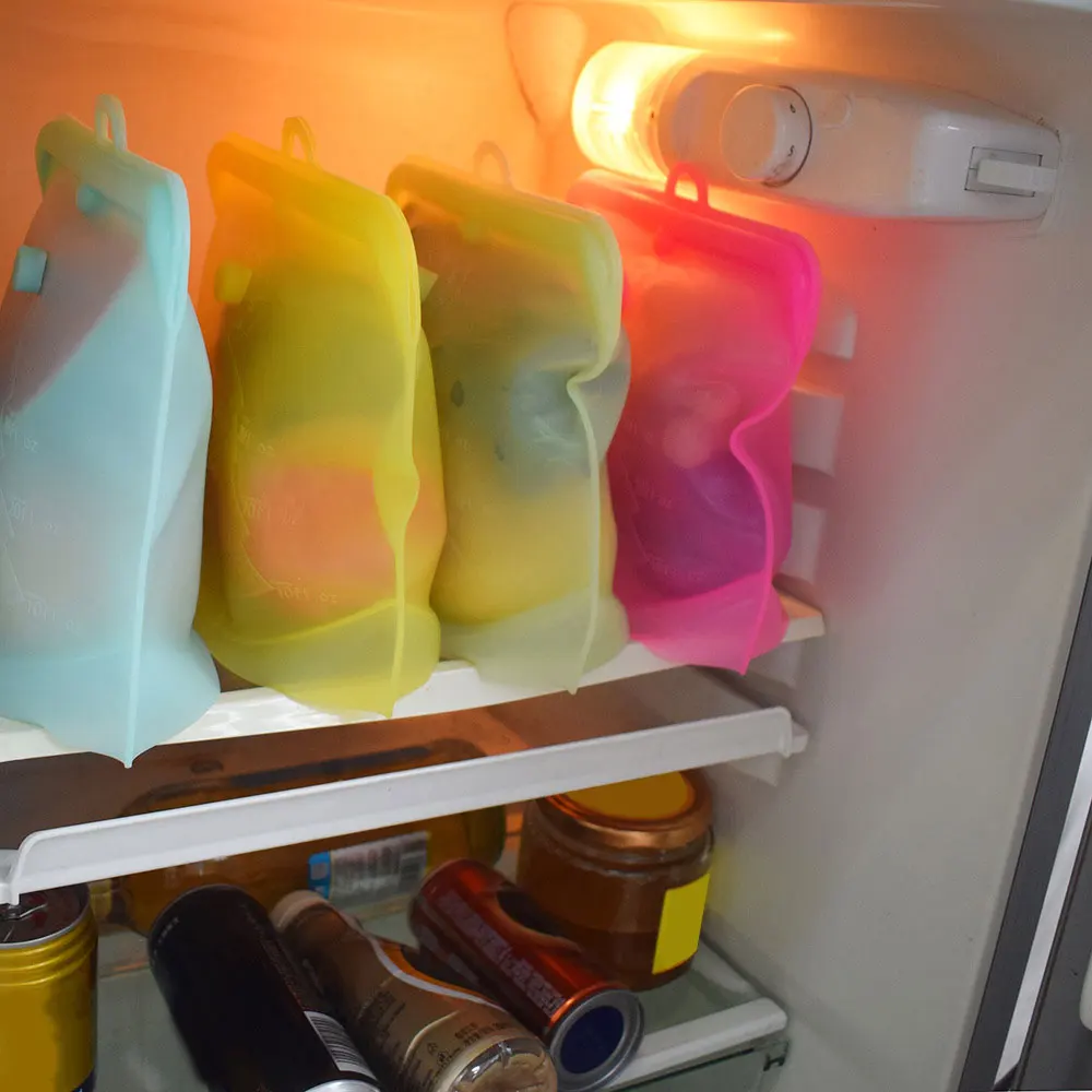 Силиконовый Пакет для продуктов свежие герметичные пакеты многоразовые