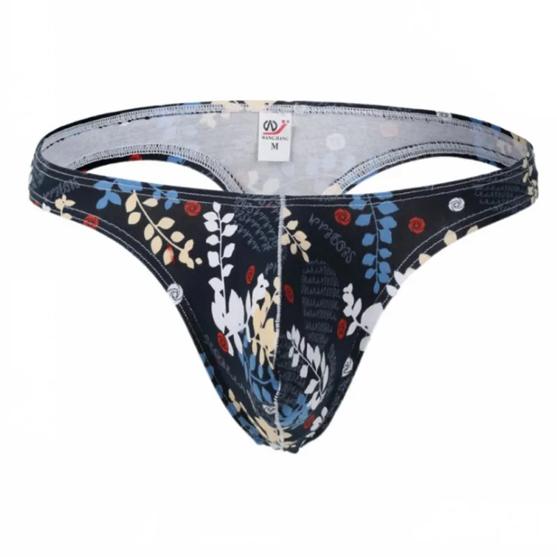 Купить трусики из чесаного хлопка с принтом супер эластичные стринги для мужчин