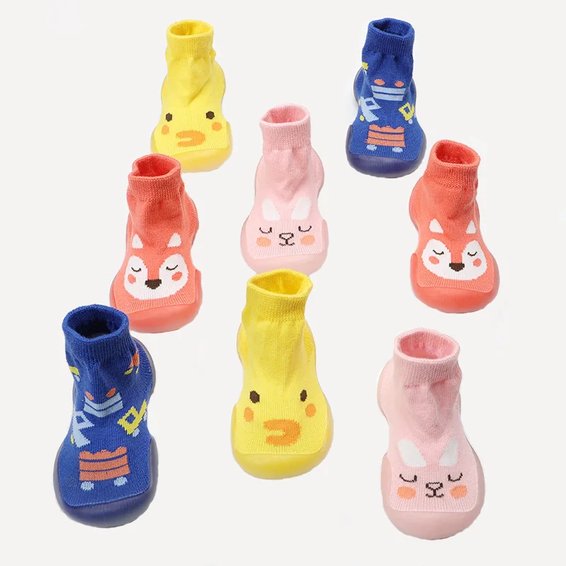 Baby Toddler Fox  Duck Shoes Non-Slip Floor Foot Socks First Walker 4Sizes 4Colors KeDing images - 6
