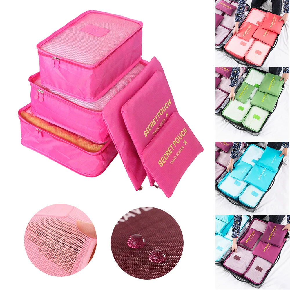 Набор из 6 предметов нейлоновая Водонепроницаемая дорожная сумка для хранения