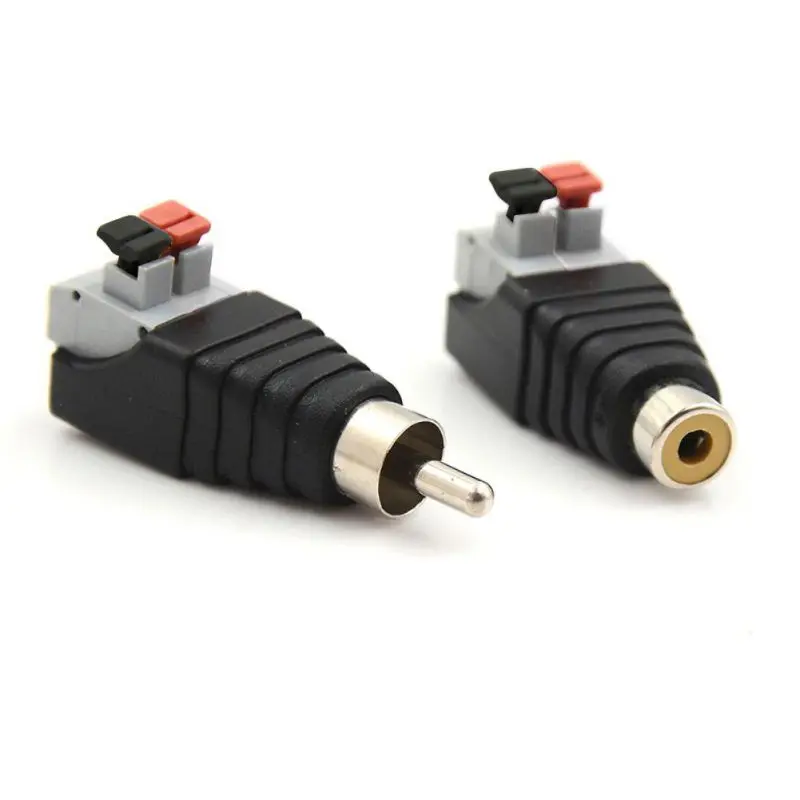 Jack Plug 2 шт./компл. аудио адаптер штекер RCA разъем портативная пластиковая