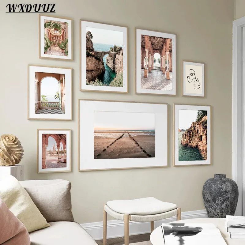 Известный Архитектура пейзаж картины скандинавский Арт Декор плакат качество