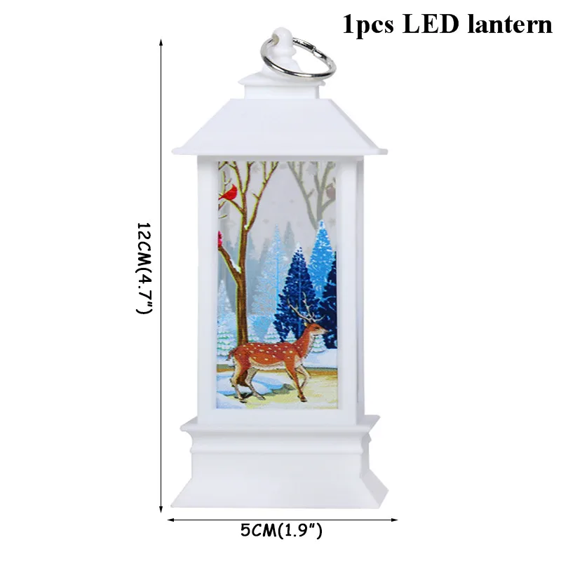 1pcs LED lantern A Веселые рождественские подарочные сумки Рождественская елка пластиковая упаковочная сумка Снежинка коробка с рождественскими конфетами новогодний спрос среди детей сумка Noel Navidad - Цвет: 1pcs LED lantern A