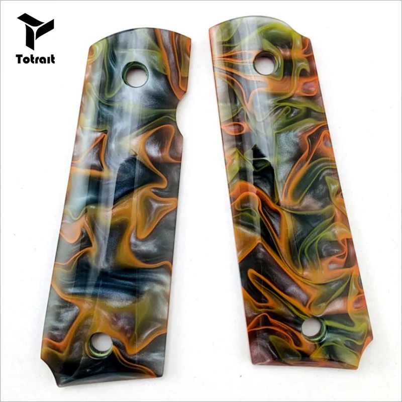 

2Pieces Tactics Pistol 1911 Grips Acrylic Handle Full Grips custom Grips CNC Material 1911 Accessories