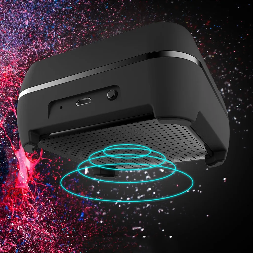25# новая портативная Мини Bluetooth колонка в ретро стиле с QI беспроводным зарядным устройством Музыкальная Коробка плеер Беспроводное зарядное устройство для iphone Xs Max