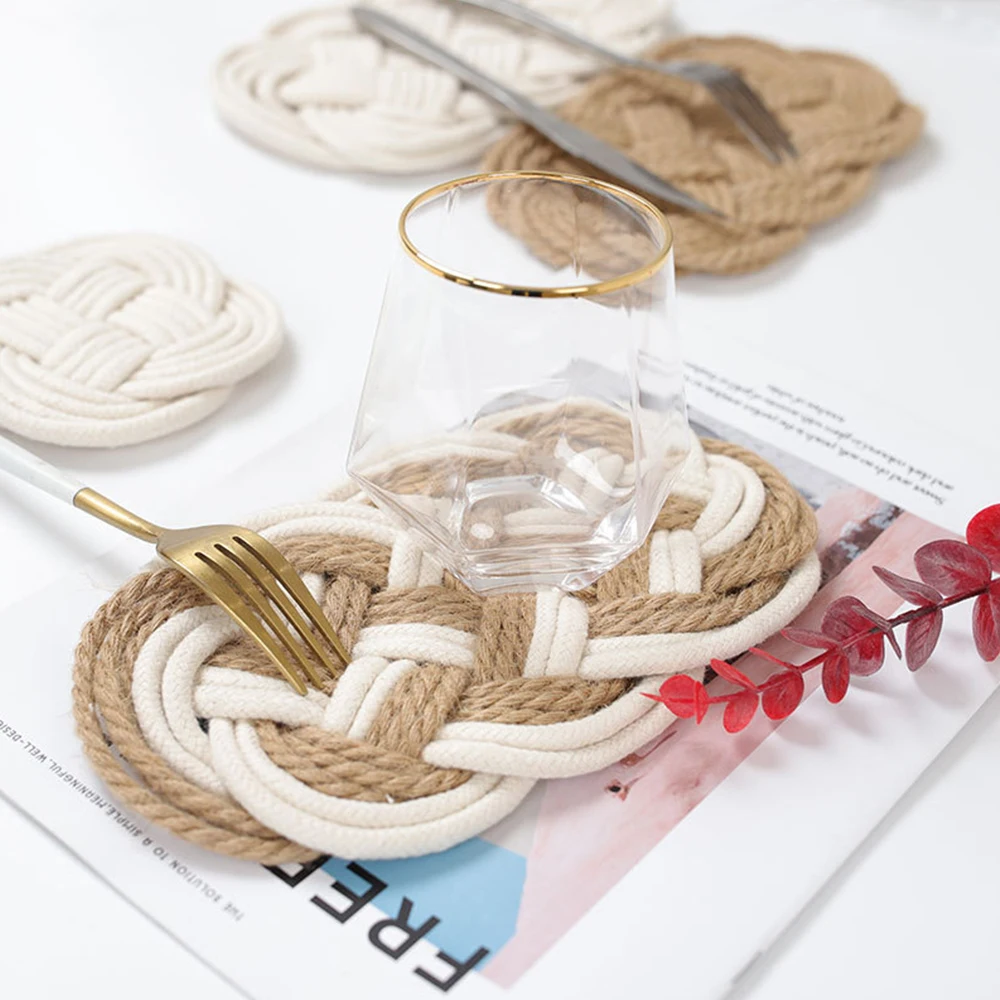 Разноцветные овальные коврики для стола Нескользящие Изоляционные Коврики Из