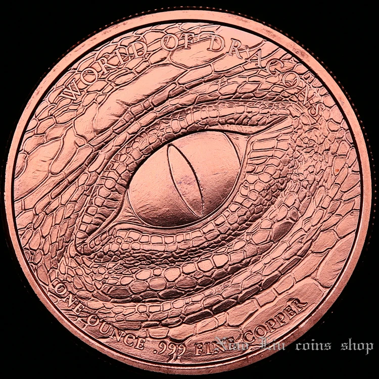 Чистая медь мир драконов монета коллекционные вещи одна унция новый бренд UNC 39