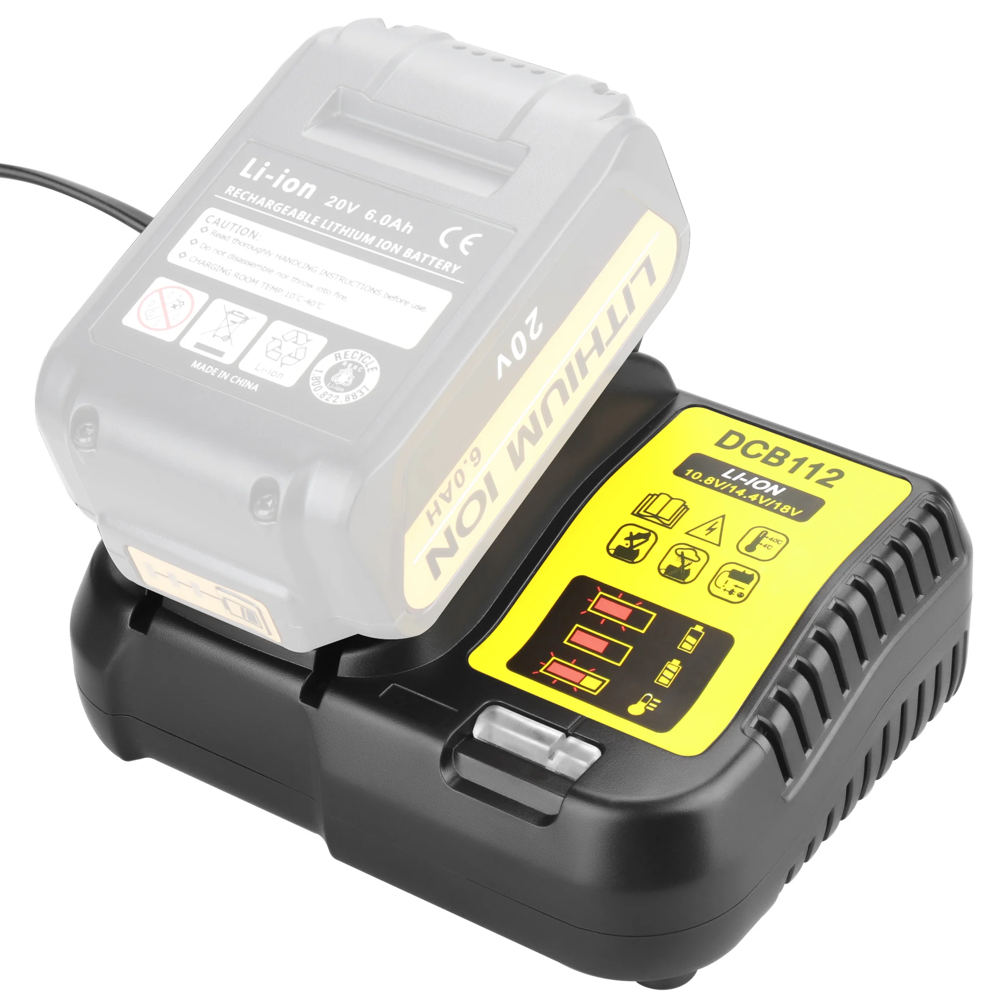 2 шт. аккумуляторные батареи для DeWalt DCB200 MAX 20 в 6000 мАч|Перезаряжаемые батареи| |