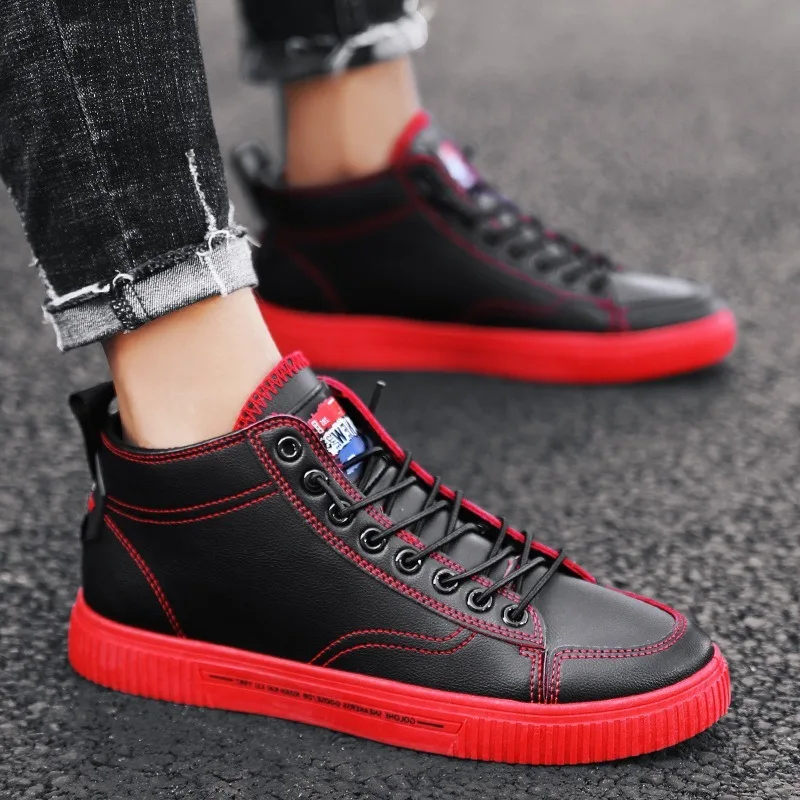 Универсальная повседневная мужская обувь с высоким верхом на весну и осень