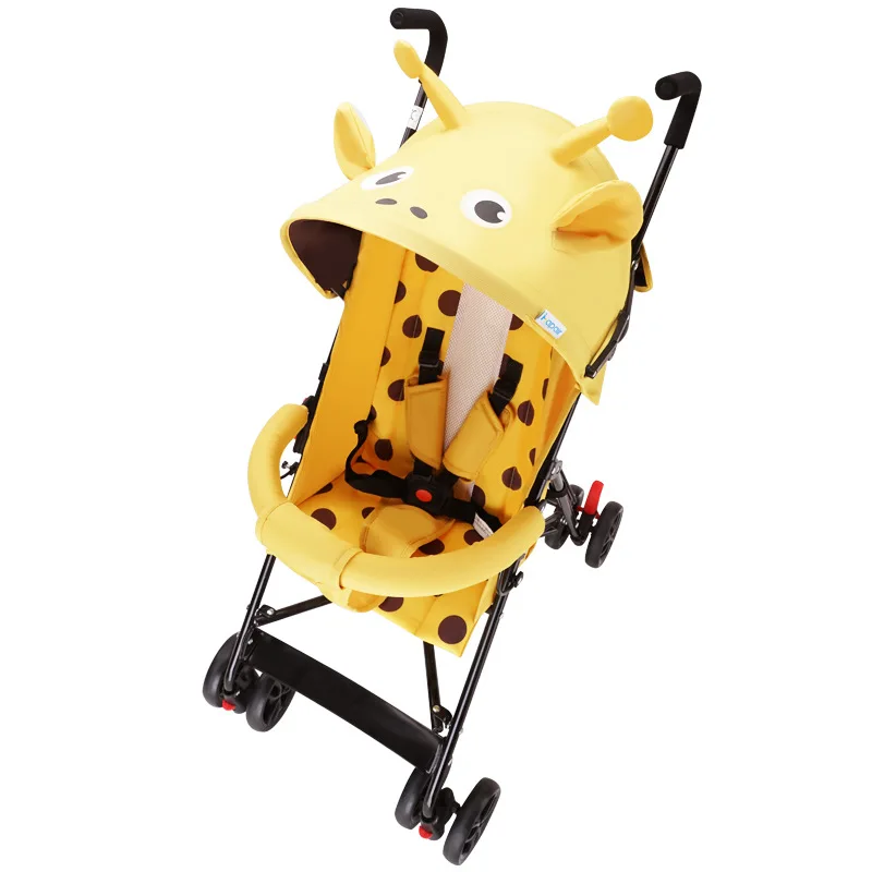 Baby stroller animal zebra shape ultra light folding child shock absorber trolley can sit half lying cartoon umbrella carriage