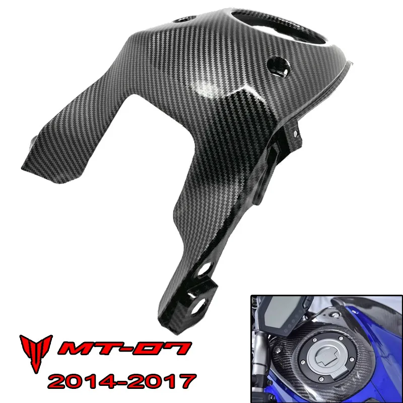 Для Yamaha MT-07 MT07 FZ07 2014-2017 ABS углеродное волокно крышка топливного бака обтекатель