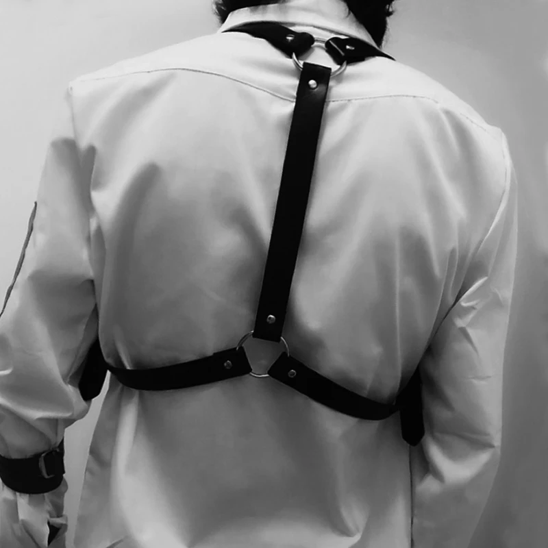 БДСМ кожаный ремень для мужчин гей Мышцы Грудь бондаж экзотическая Пряжка тела