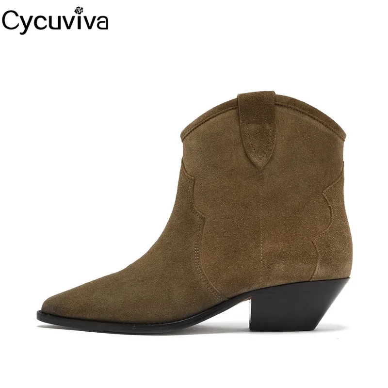 Распродажа Детские замшевые Полусапоги Челси на массивном каблуке короткие