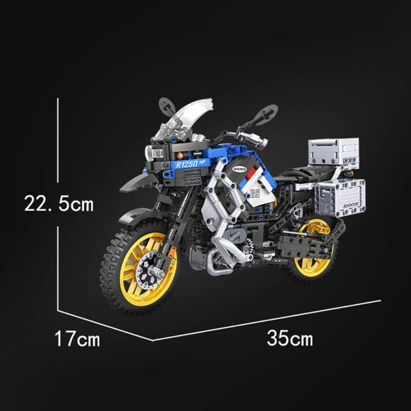 

H7JB High-tech Motorcycle Building Assembly Blocks, Early Education Scooter Construction Kit Toy for Age 7+ Kids