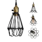 Металлический подвесной светильник в форме клетки Эдисона E27, железная промышленная лампа для кухни, гостиной, спальни, коридора, ресторана