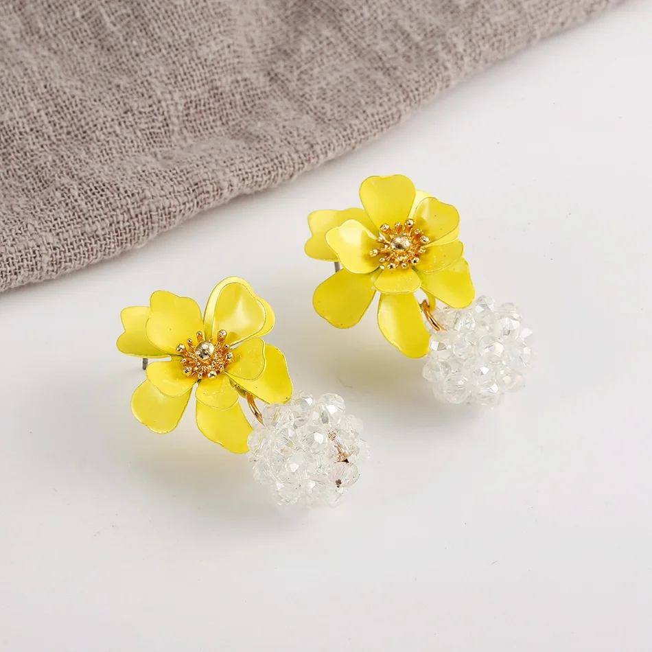 Женские массивные серьги Match Right с жемчугом и цветком модные для женщин висячие