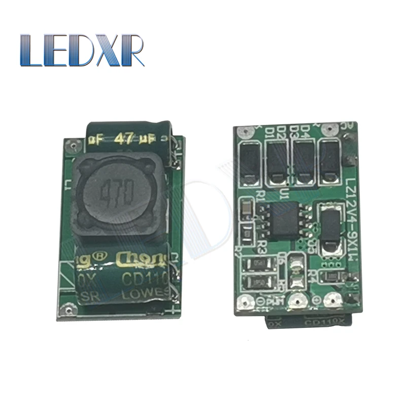 

2pcs LED drive power 9W power DC12V input current ≤300MA boost LED drive power board built-in power supply