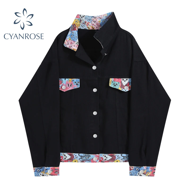 Женский кардиган в стиле Харадзюку черное пальто с длинным рукавом уличная