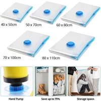 1pcs vacuum bag storage bag compressed organizer for quilts clothes transparent space saving seal bags travel package zip seal