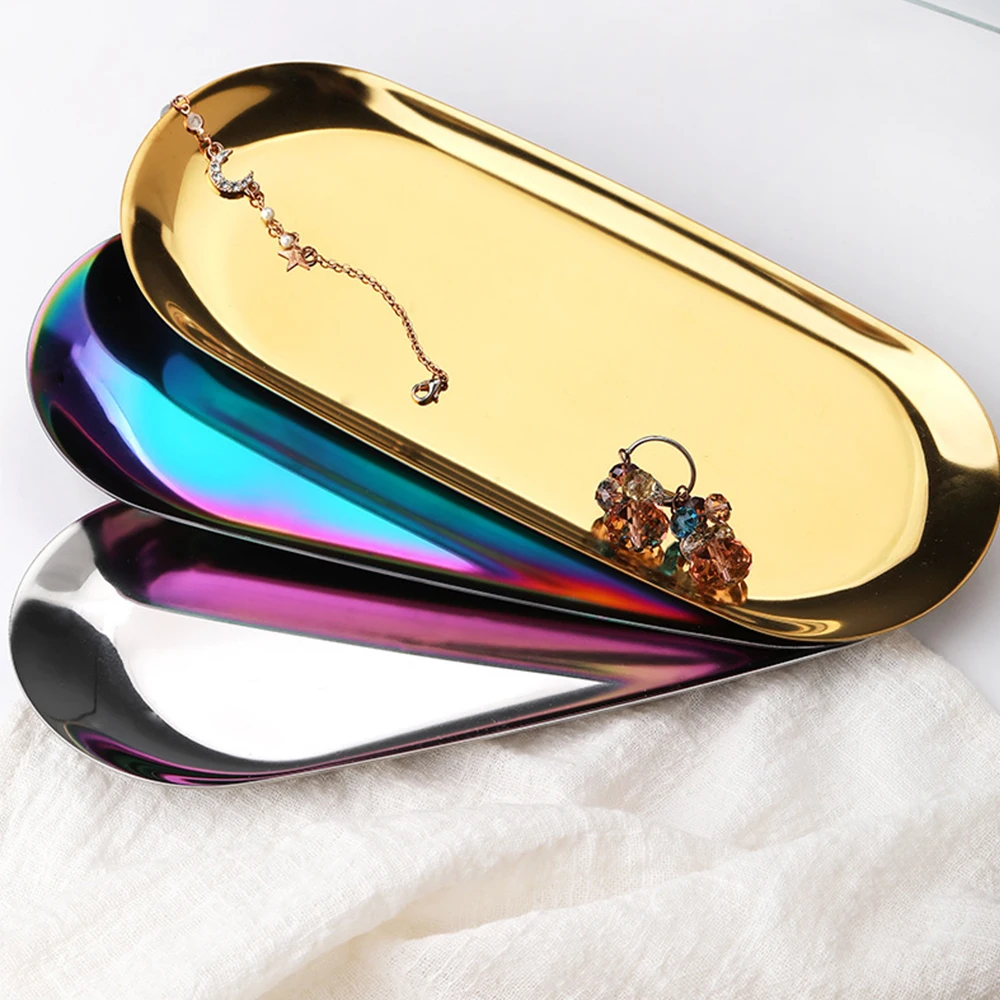 Тарелки овальные из нержавеющей стали в скандинавском стиле поднос для хранения