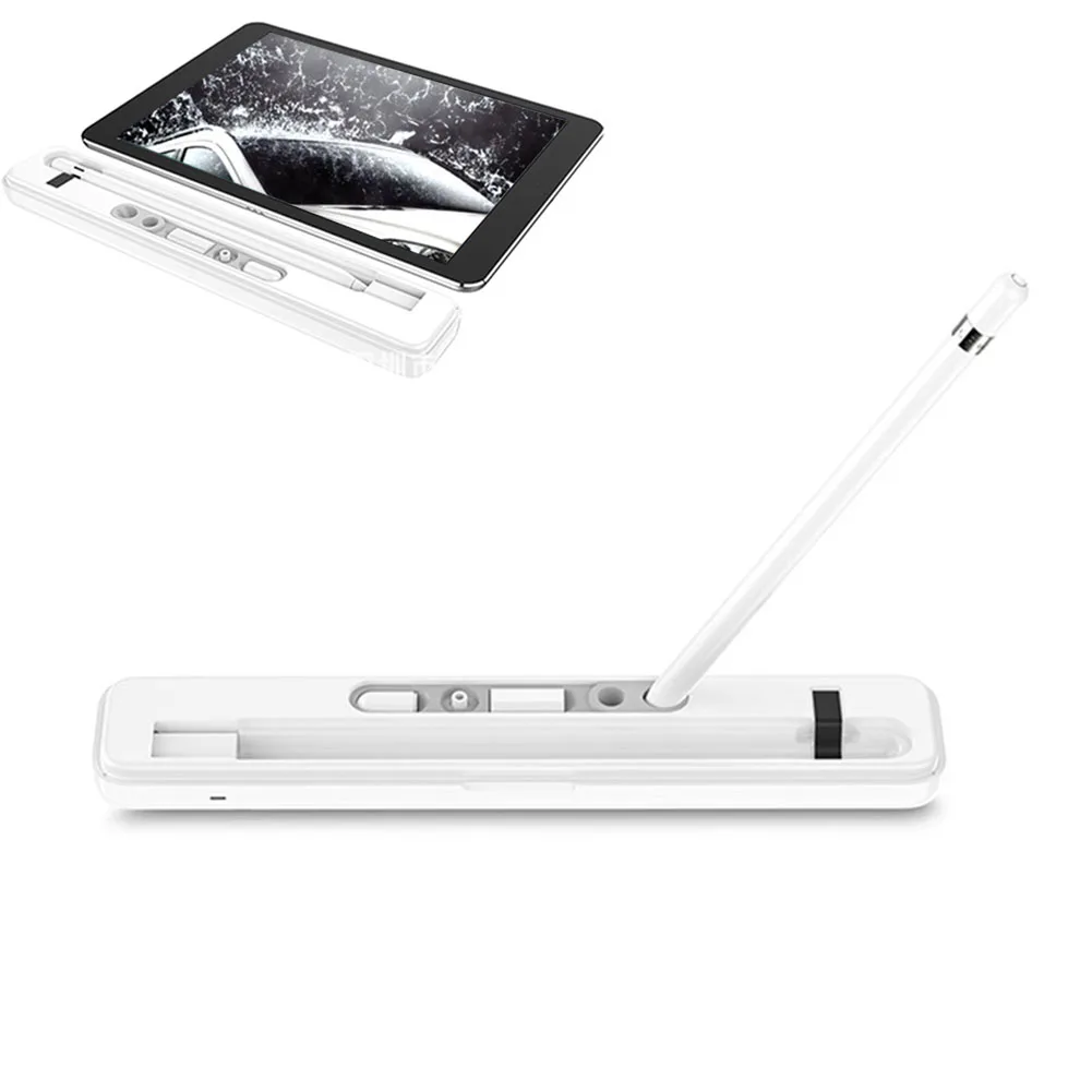 Easy Apply Carrying Case Charger Adapters Durable Wireless Charging Organizer Safe Storage Box Portable For Apple Pencil | Электроника