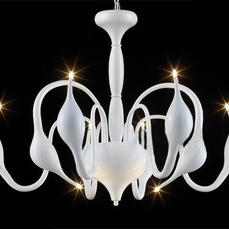 Hot Selling 9 Lights Fashion Swan Chandelier Modern Lamp/Light/Lighting Fixture Wholesale /Retail Red/White/Black/Silver/Gold | Освещение