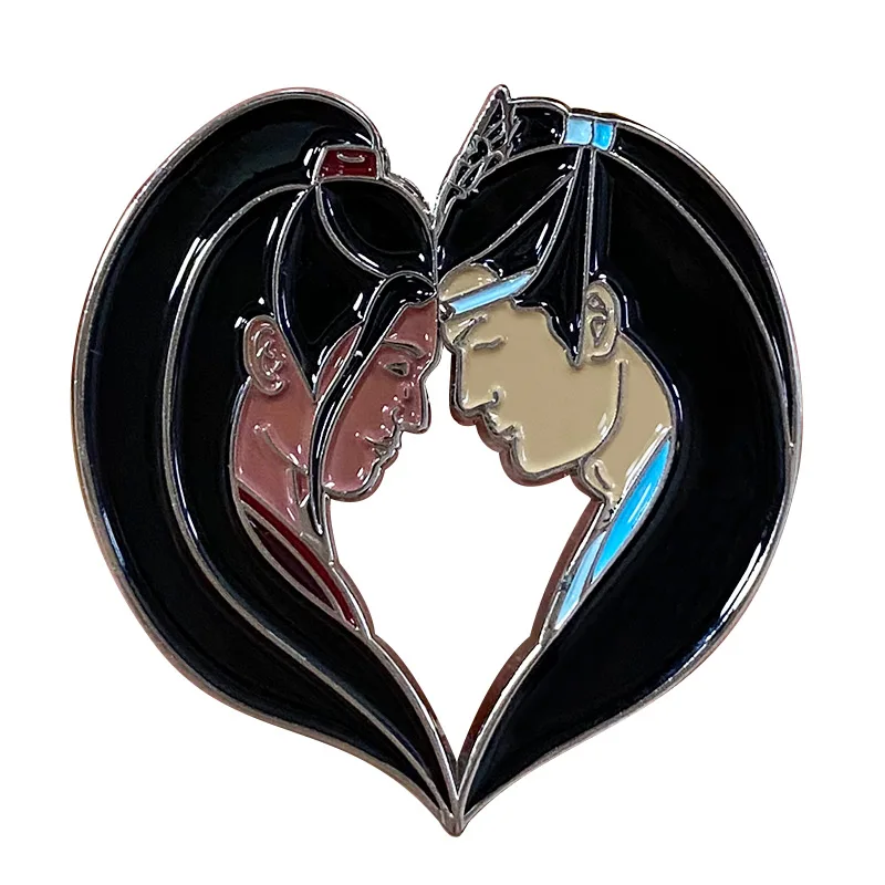 Неразобранный значок брошь Wei wuxian сердце Lan wang Ji эмалированная МО дао Zu Ши