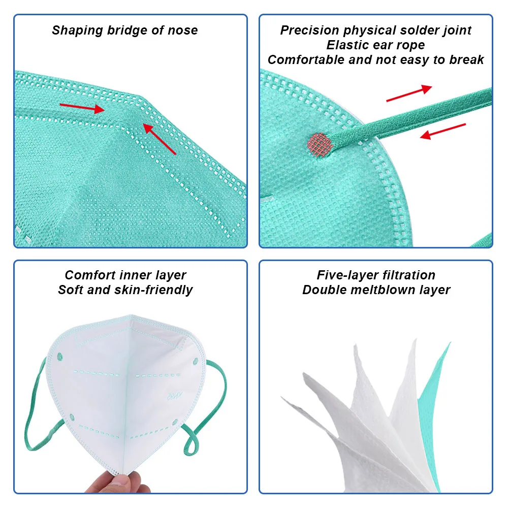 Маска для взрослых 5 слоев сертифицированная FFP 2 | Безопасность и защита
