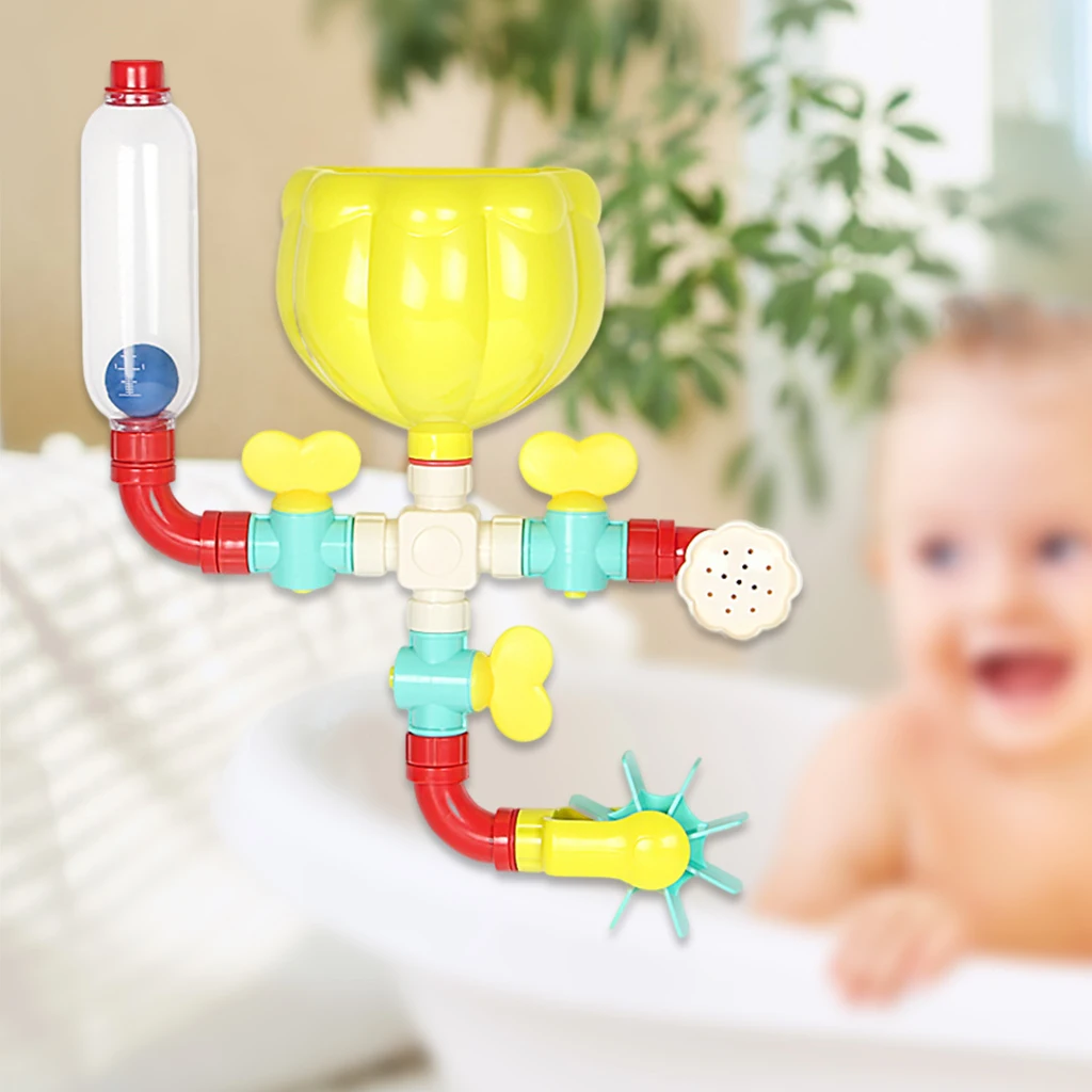 Suction Cup Baby Bathtub Bathing DIY Pipe and Flow Shower Squirter Spray Water Time for Toddlers Kids | Игрушки и хобби