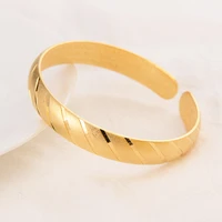 fine jewelry gold color matte bangles bracelet for women men classic brand jewelry exquisite adjustable bracelets