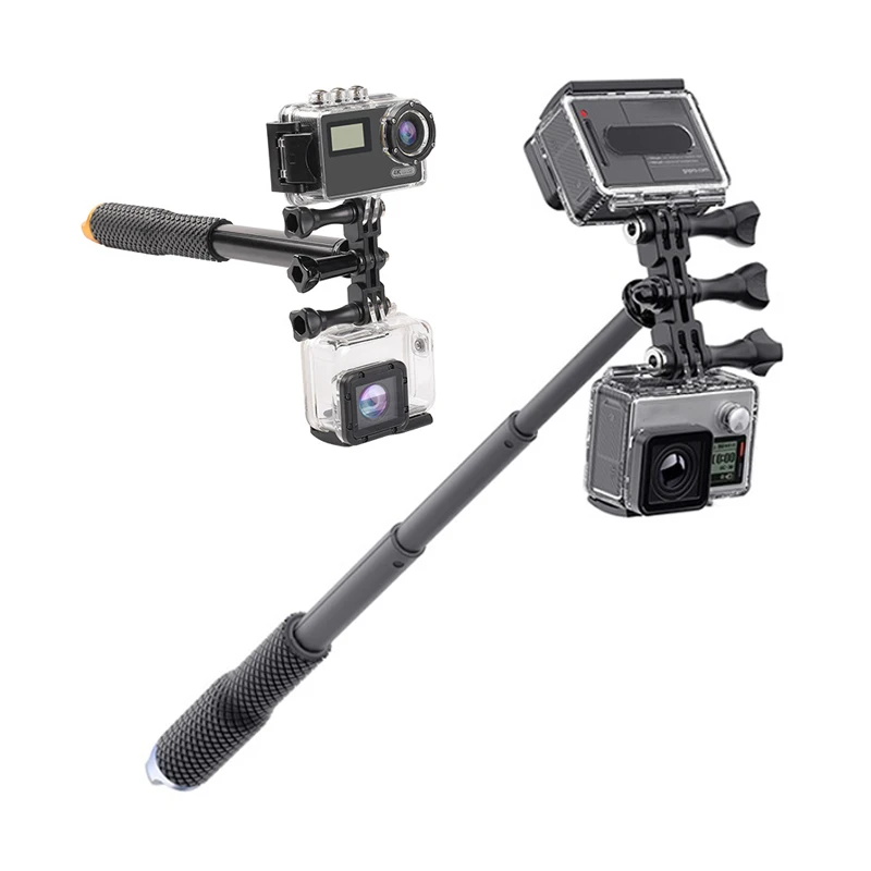 Двойной держатель кронштейн штатив адаптер для GoPro Hero 9 8 7 6 5 4 Yi 4K Sjcam Sj8 M10 Eken H9r