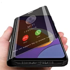 Чехол-книжка для samsung m12, умный зеркальный, с функцией сна, магнитный, с подставкой, для samsung galaxy m12 m 12 2021, защитный чехол 6,5 дюйма