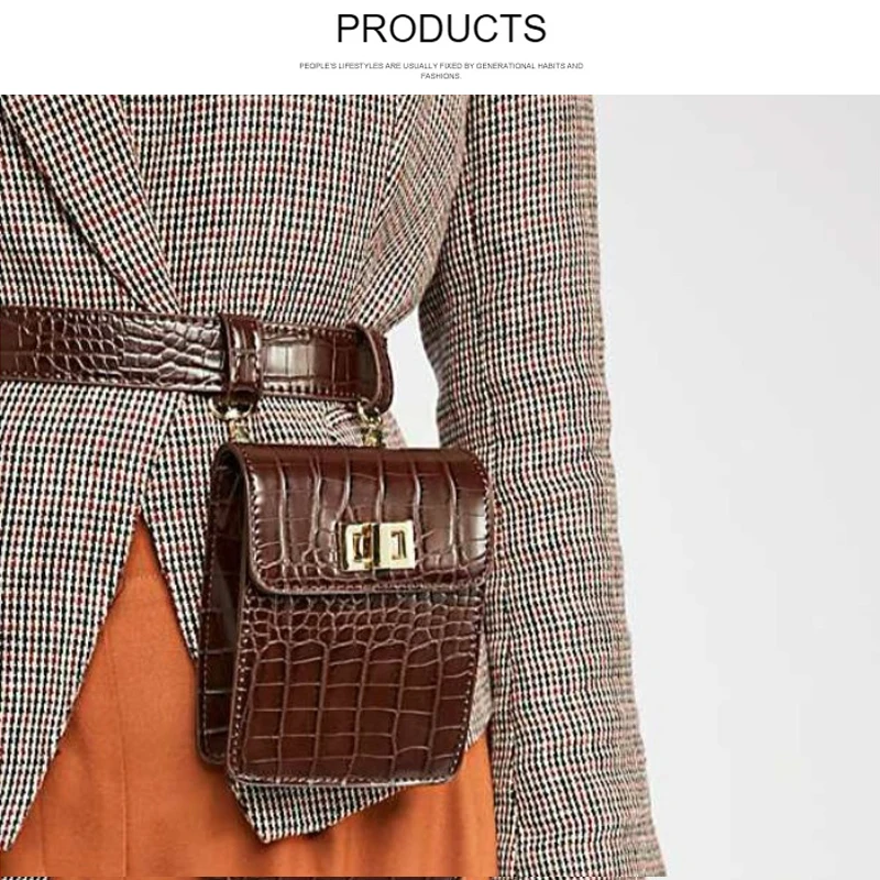 HISUELY популярная поясная сумка в стиле ретро мессенджер из крокодиловой кожи