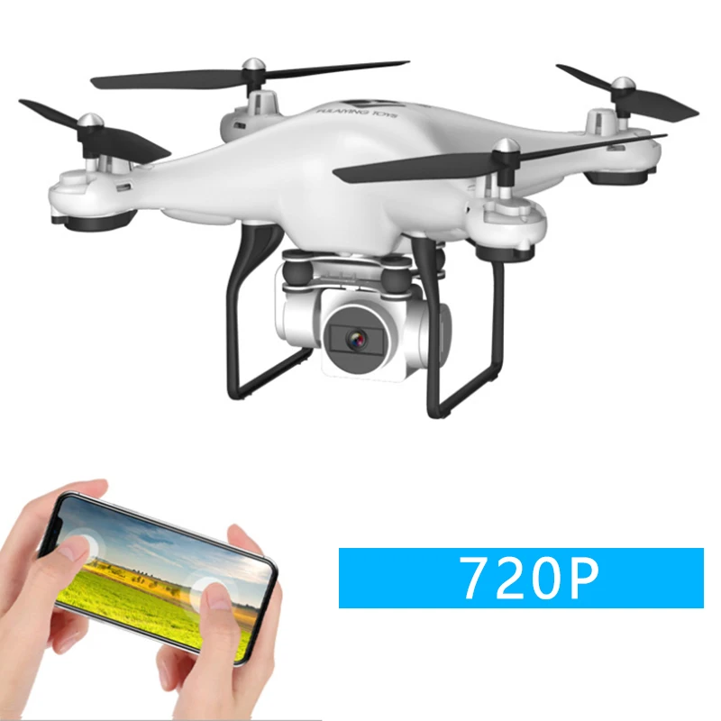 720p white X52 Дрон HD 1080PWifi Трансмиссия fpv Квадрокоптер PTZ высокое давление стабильная высота Rc вертолет Дрон камера дроны - Цвет: 720p white