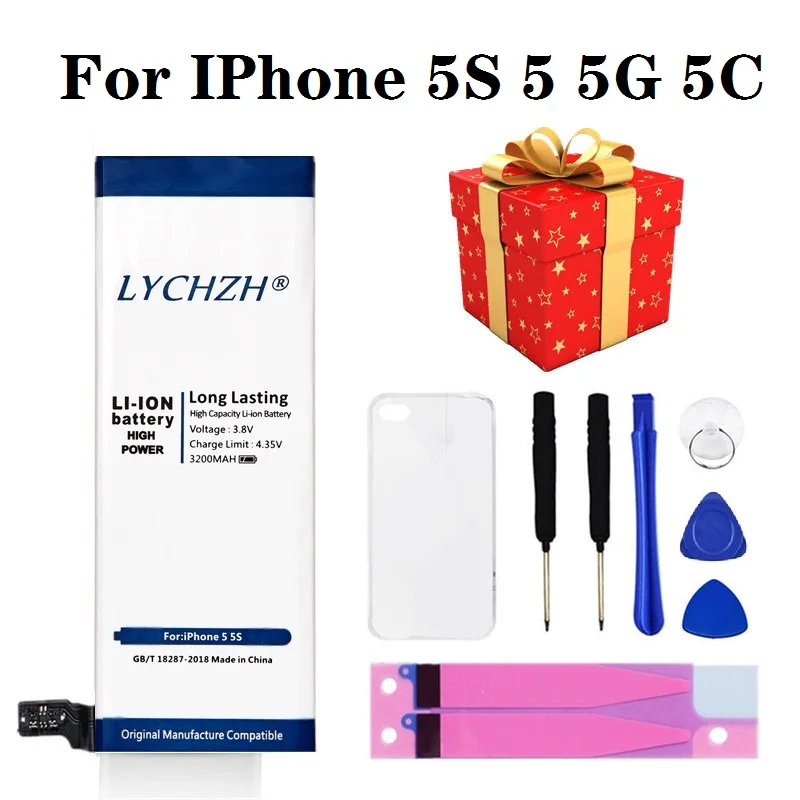 Для iPhone 5 5G 5S, Оригинальная батарея для мобильного телефона, батарея большой емкости, сменная батарея, батарея для iPhone5 5S