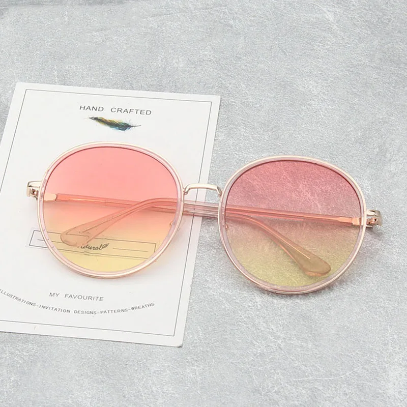 Новинка 2019 круглые солнцезащитные очки Ретро стиль большая коробка дикие
