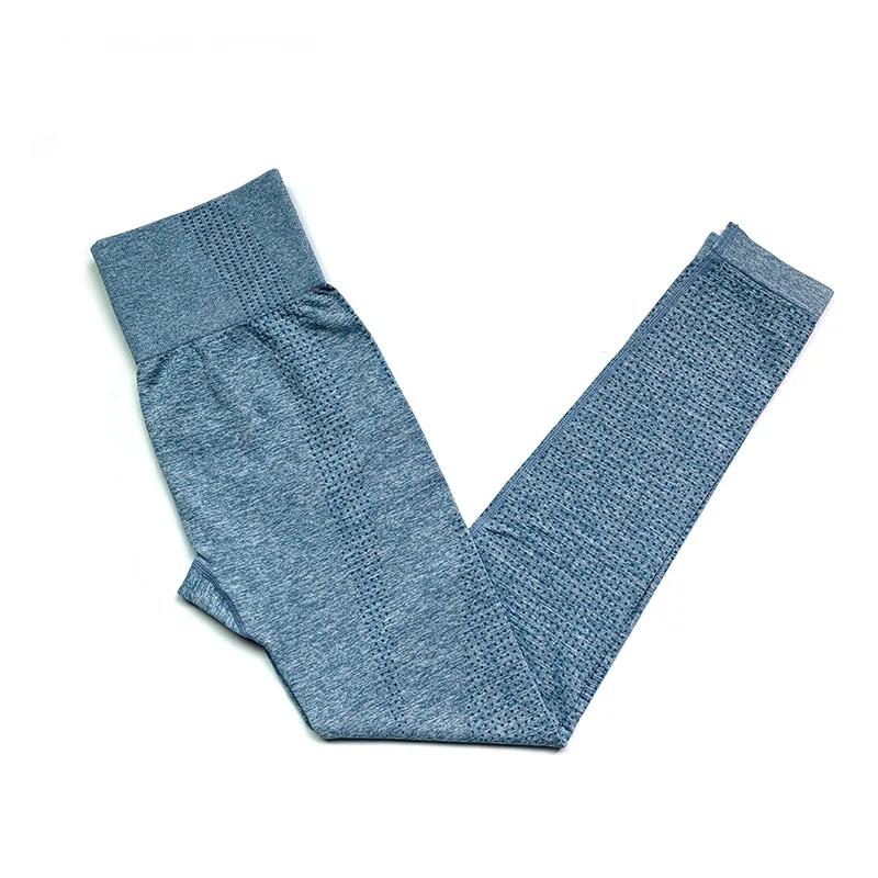 teal marl Женские Бесшовные Леггинсы, штаны для йоги с высокой талией и эффектом пуш-ап, спортивные Леггинсы для фитнеса, тренажерного зала, спортивные колготки - Цвет: teal marl