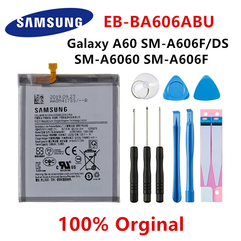 SAMSUNG-bater&iacute;a original de EB-BA606ABU para Samsung Galaxy A60 SM-A606F/DS, 3500mAh, SM-A6060, herramientas-0