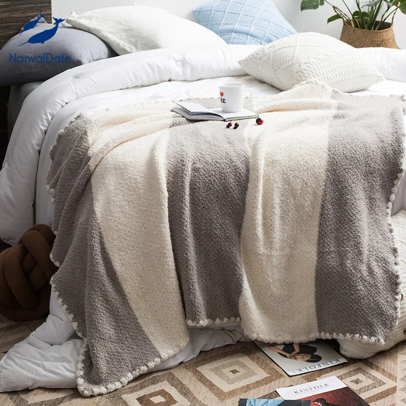 Мягкое одеяло с толстым плюшем пледы на диван кровать сплошные покрывала ворс
