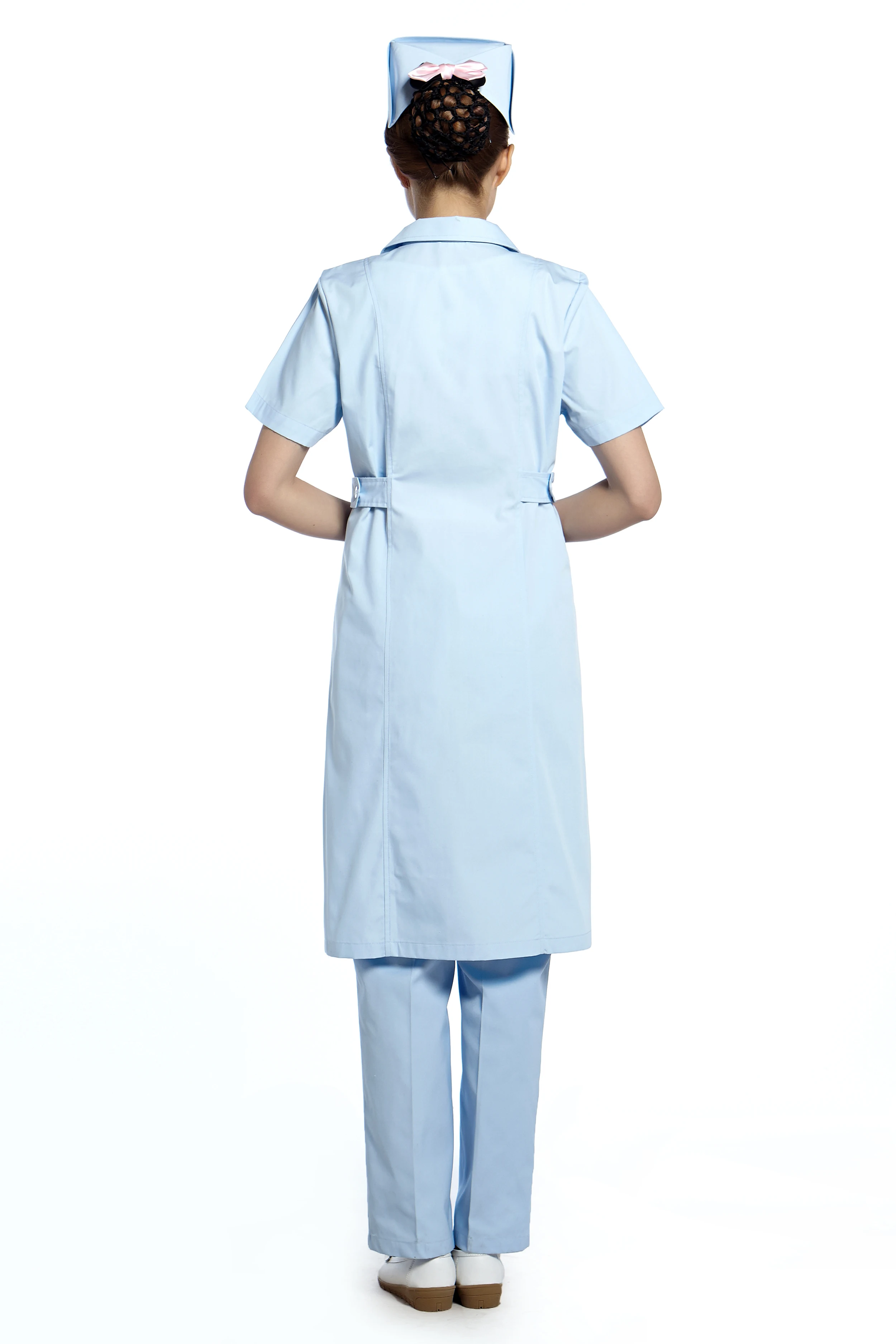 Женская с коротким рукавом униформа медсестры рабочая одежда для больниц синий