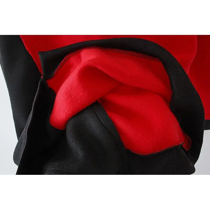 

Plus Size Women's Autumn Winter Hoodies Patchwork Red Grey Long Sleeved Outwear Oversized Coats kawaii women hoodies