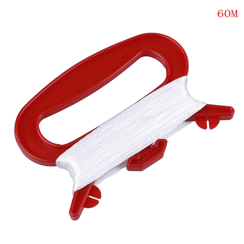 

30/50/100m Outdoor Sports Flying Tools Kite Parts Line String w/ D Shape Winder Handle White Line Kites Accessory Reel Board