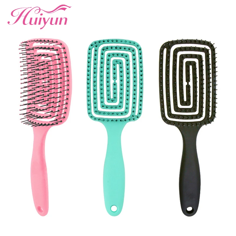 

Huiyun Hair Comb Scalp Massage Hair Brush Wet Curly Tangle Combs Detangle Hairbrush Women Girls Salon Hairdressing Styling Tools