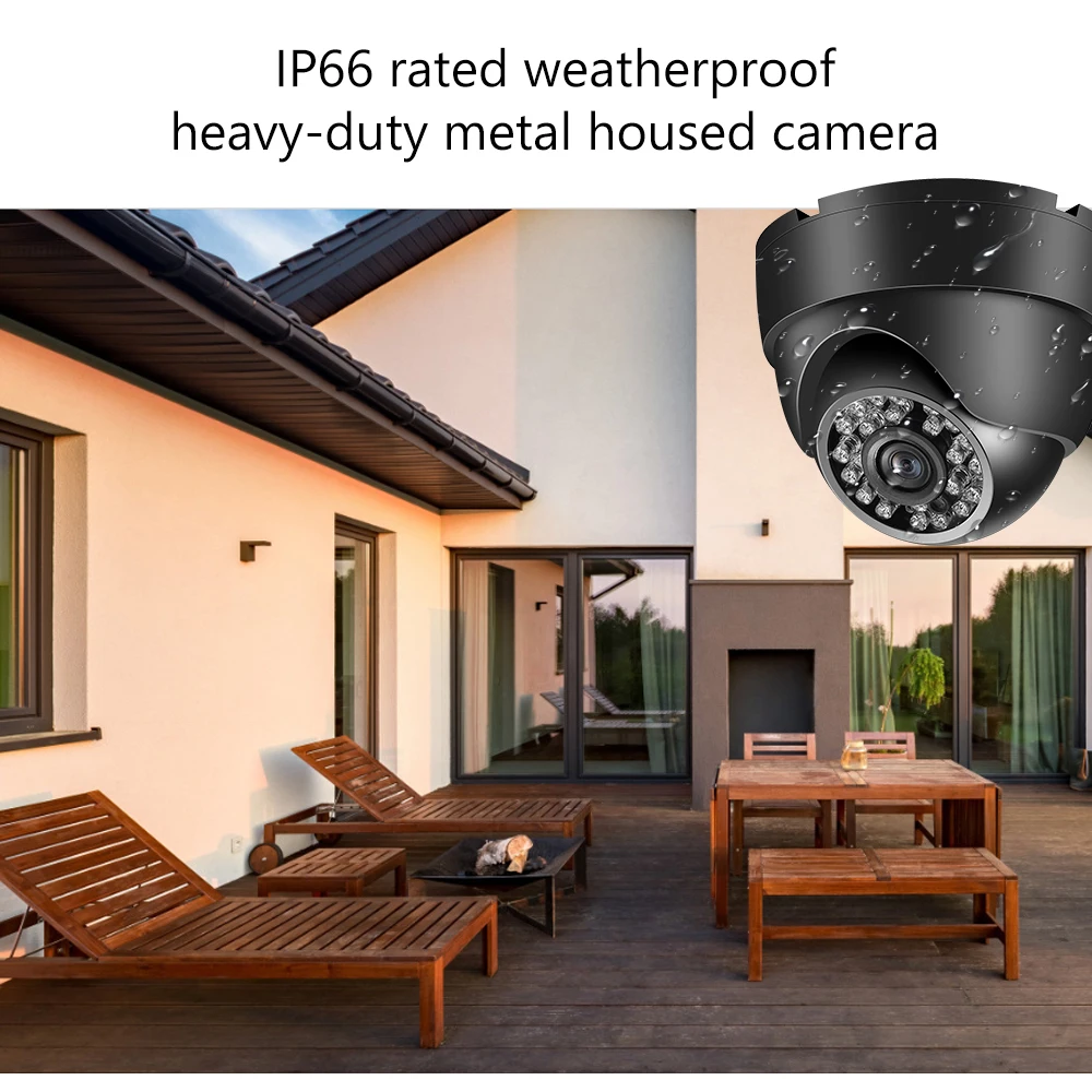 Dome Bullet CCTV Camera with Metal Housing Indoors and Outdoors Use Intelligent Motion System IP66 Waterproof Pal | Безопасность и