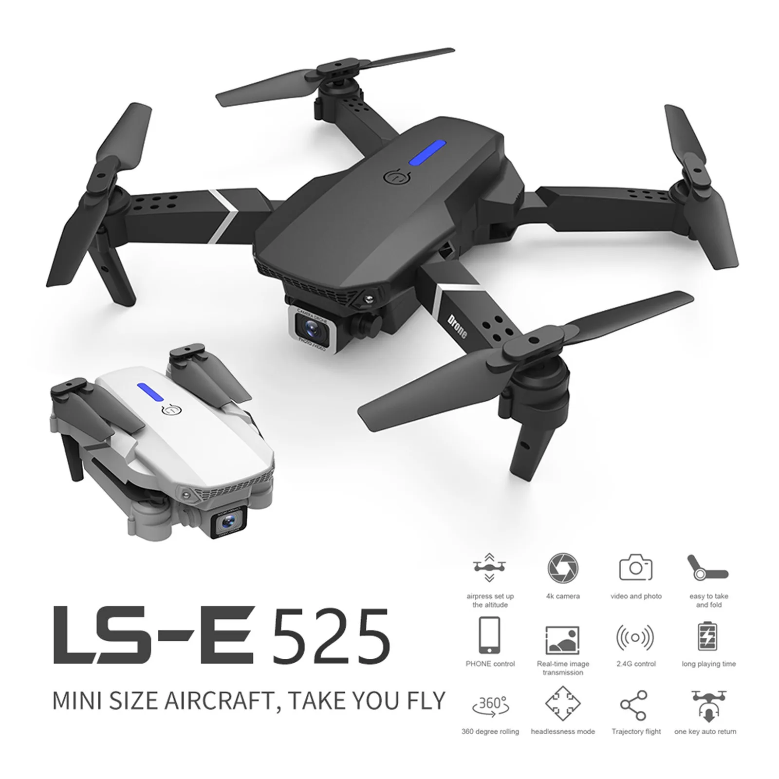 LS E525 складной мини Дрон 1080p 4K двойная камера широкоугольная аэрофотография