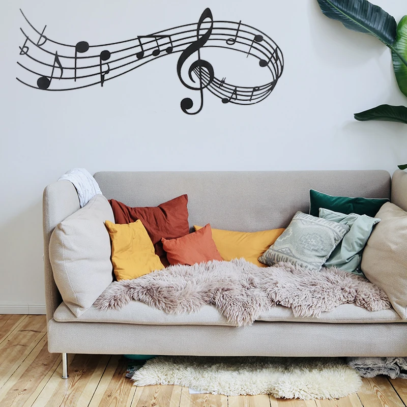 Съемная настенная наклейка музыкальная тема песни звуковые заметки мелодия