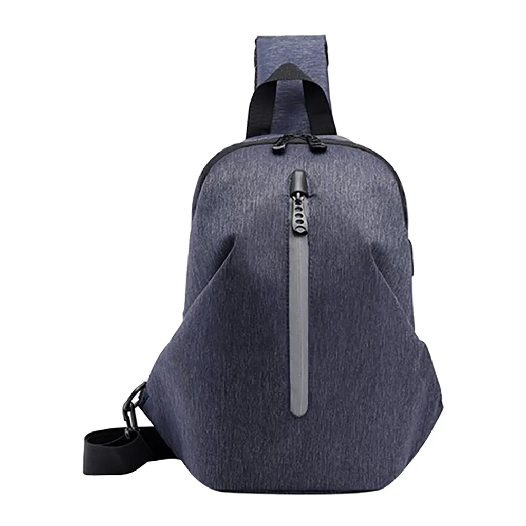 Мужские сумки через плечо с usb зарядкой Мужская противокражная нагрудная сумка