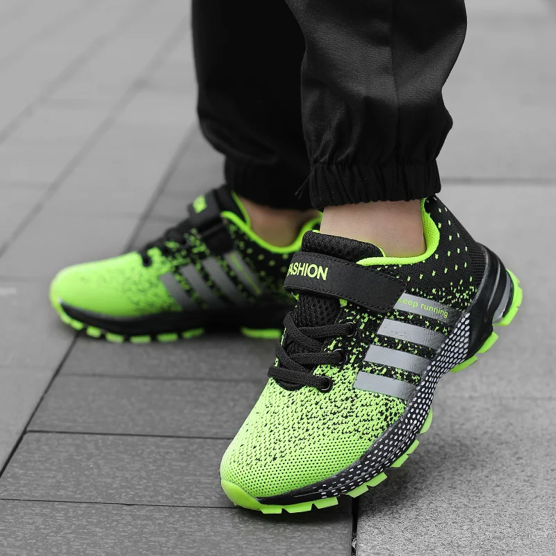 JIEMIAO Fashion Sneakers for Kids Boys 2021 Girls Boys Student Running Shoes Outdoor Training Breathable Sport Shoes Tenis Shoes