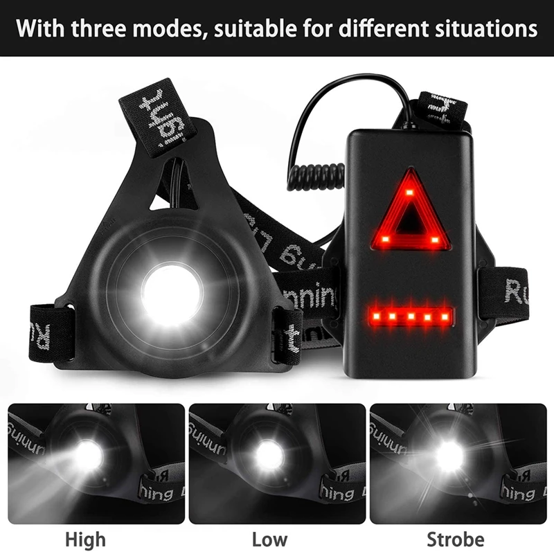

Big deal Running Light Lamp, Usb Rechargeable Led Chest Light Safety Wearable Waterproof Backlight with 3 Modes for Runners