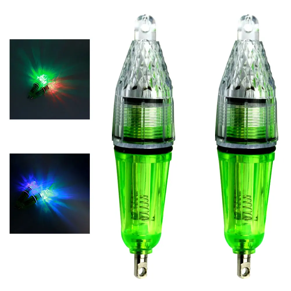 

Fish Lure Light LED Underwater Fishing Light Lamp Flashing Bait Lamp for Attract Fish Prawns Squid Krill LED Lamp green 2PCS